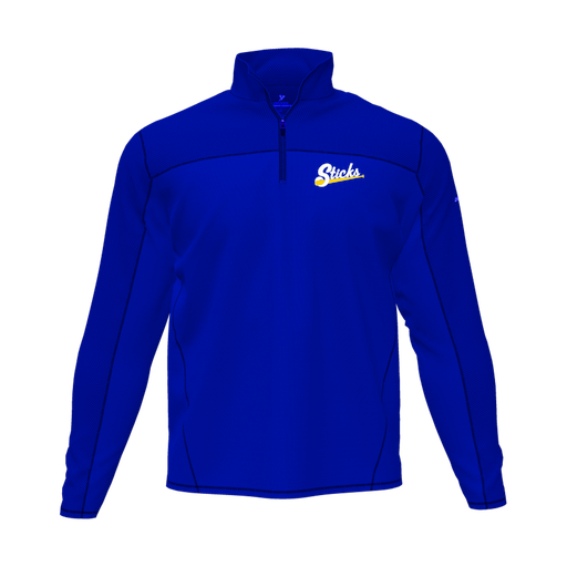 [CUS-DFW-QTRZ-PER-LSL-RYL-AS-LOGO1] Quarter Zip Pullover (Adult S, Royal, Logo 1)