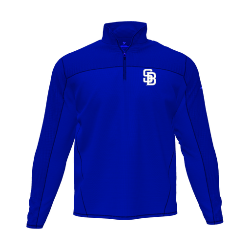 [CUS-DFW-QTRZ-PER-LSL-RYL-AS-LOGO2] Quarter Zip Pullover (Adult S, Royal, Logo 2)