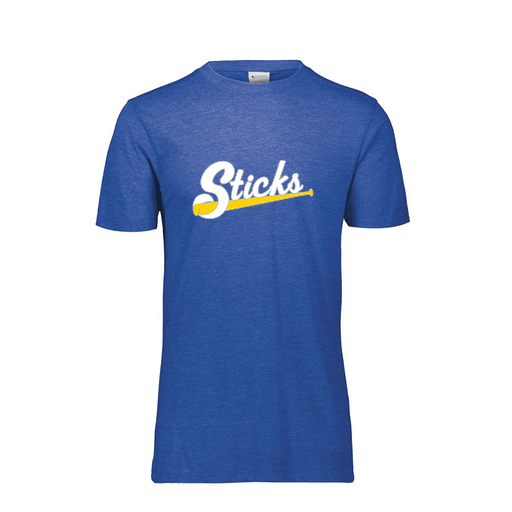 [FTSCUBRY-YS-LOGO1] Decker Youth Tri-Blend T-Shirt - Short Sleeve (Youth S, Royal, Logo 1)