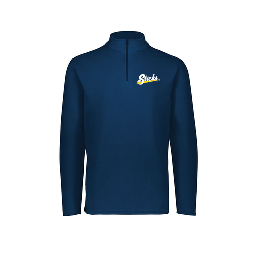 [6863.065.XS-LOGO1] Men's MicroFleece 1/4 Zip Pullover (Adult XS, Navy, Logo 1)