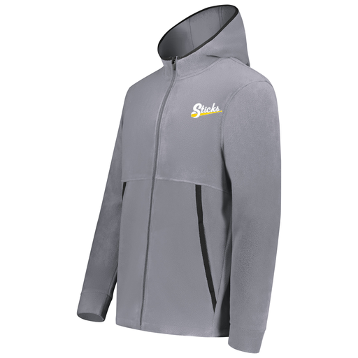 [6858.059.XS-LOGO1] Men's Chill Full Zip Fleece (Adult XS, Gray, Logo 1)
